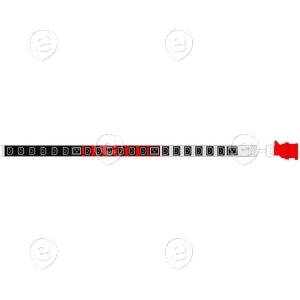 Toitesiin 3x16A (max 11040W), 36xC13+6xC19, pikkus 1893mm, kaabel H05VVF.5G2,5mm² 3m                                                                                                