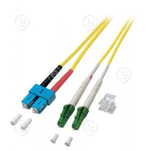 Duplex Jumper LC/APC-SC 9/125µ, OS2, LSZH, yellow, 2.0mm, 0.5m