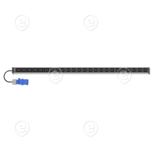 PDU 6xC19 +18xC13, cord IEC60309 , 5m  color RAL9005                                                                                                                                          