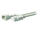 Extension Cable C14 180° - C13 180°, Grey, 1.8 m, 3 x 0.75 mm²