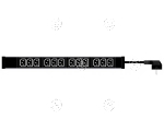 PDU 9xC13, ampermeter, 16A, cord 3m         