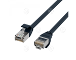 RJ45 Patch cable U/FTP, Cat.6A, Raw cable TPE 4,0mm ultraflex, 0,5m, grey